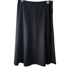 Sag Harbor Black Stretch A-Line Skirt 14T gothic witchy acedemia